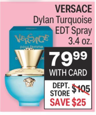 CVS Versace dylan turquoise edt spray 3.4 oz. offer