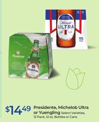 Rite Aid Presidente, michelob ultra or yuengling offer