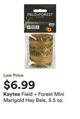 Field + forest mini marigold hay bale, 3.5 oz.