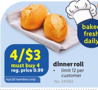 Lidl Dinner roll offer