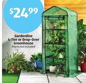 Aldi Gardenline 4-tier or drop-over greenhouse offer