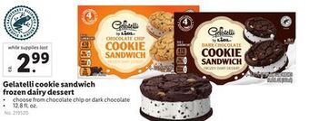 Lidl Gelatelli cookie sandwich frozen dairy dessert offer
