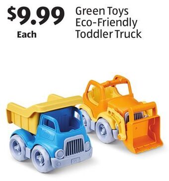 Aldi Green toys eco-friendly toddler truck offer