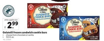 Lidl Gelatelli frozen sandwich cookie bars offer