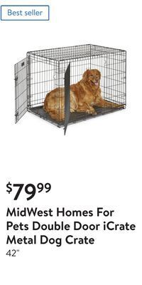 Walmart Midwest homes for pets double door icrate metal dog crate offer
