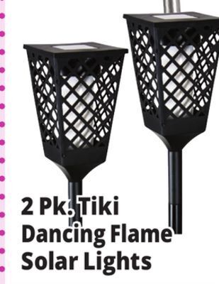 Ocean State Job Lot Solar powered 51 led flickering flame tiki torch light offer