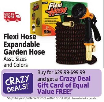 Ocean State Job Lot Flexi hose expandable garden hose offer