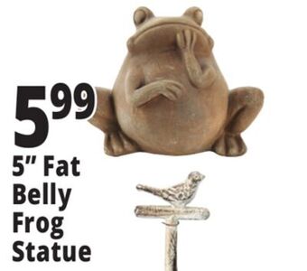 Ocean State Job Lot 5 fat belly frog statue offer
