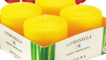 Ocean State Job Lot Citronella insect repellent candles, 4-pack offer