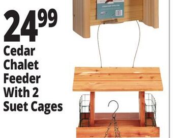 Ocean State Job Lot Cedar chalet feeder with 2 suet cages offer