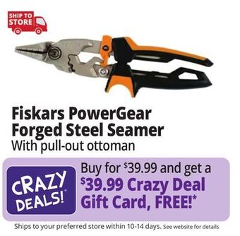 Ocean State Job Lot Fiskars powergear forged steel seamer offer
