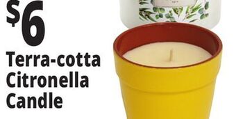 Ocean State Job Lot Terra-cotta citronella candle offer
