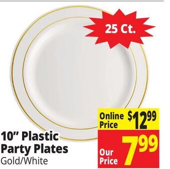 Ocean State Job Lot 10 plastic party plates offer