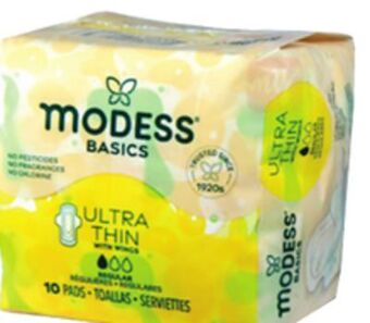 Ocean State Job Lot Modess maxi pads offer