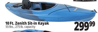 Ocean State Job Lot Lifetime zenith 10' sit-in kayak offer