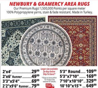 Ocean State Job Lot Newbury & gramercy area rugs offer