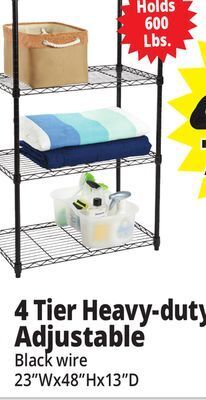 Ocean State Job Lot 4 tier heavy-duty adjustable offer