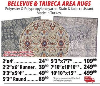 Ocean State Job Lot Bellevue & tribeca area rugs offer
