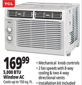 Ocean State Job Lot Tcl 5.000 btu window ac offer