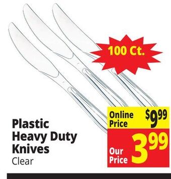 Ocean State Job Lot Plastic heavy duty knives offer