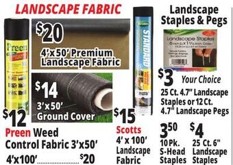 Ocean State Job Lot Landscape fabric offer