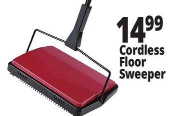 Ocean State Job Lot Cleansweep cordless metal carpet sweeper, red offer