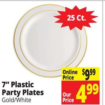 Ocean State Job Lot 7 plastic party plates offer