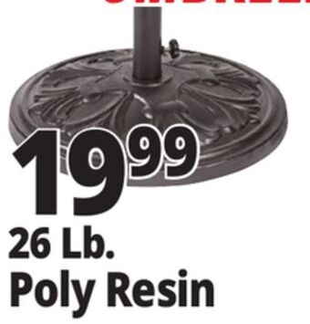Ocean State Job Lot Polyresin umbrella base, 26 lbs offer