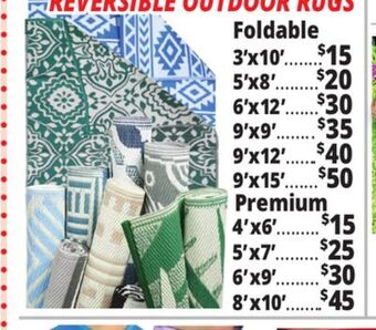 Ocean State Job Lot Reversible outdoor rugs offer