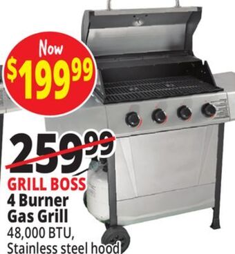 Ocean State Job Lot Grill boss 4-burner gas grill offer