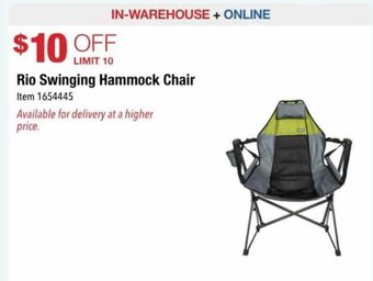Costco Rio Swinging Hammock Chair offer