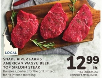 Albertsons Snake River Farms American Wagyu Beef Top Sirloin Steak offer
