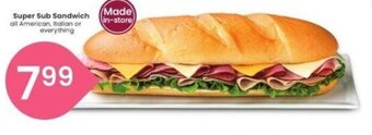Albertsons Super Sub Sandwich offer