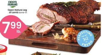 Albertsons Open Nature Leg of Lamb Bone-In offer