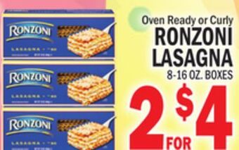 C Town Ronzoni lasagna offer