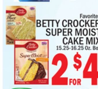 C Town Betty crocker super moist cake mix offer