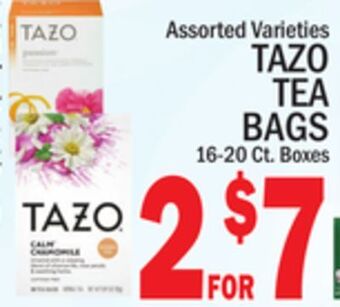 C Town Tazo tea bags offer