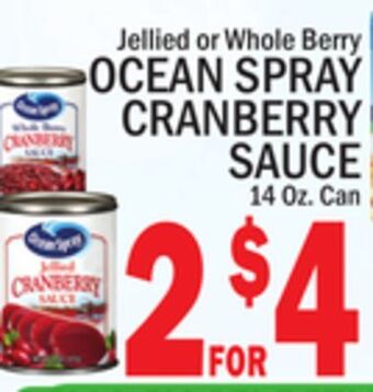 C Town Ocean spray cranberry sauce offer