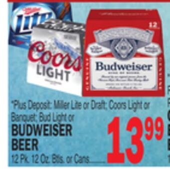 C Town Budweiser beer offer
