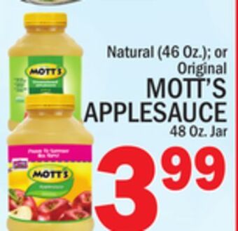 C Town Mott's applesauce offer
