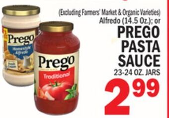 C Town Prego pasta sauce 23-24 oz. jars offer