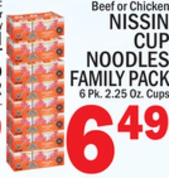 C Town Nissin cup noodles family pack offer