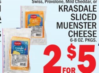 C Town Krasdale sliced muenster cheese offer