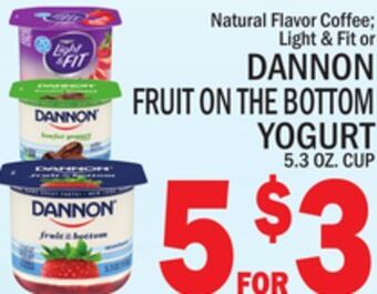 C Town Dannon fruit on the bottom yogurt offer