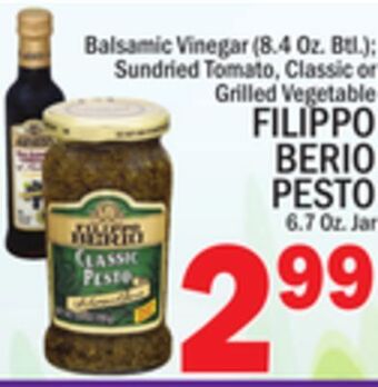 C Town Filippo berio pesto 6.7 oz. jar offer
