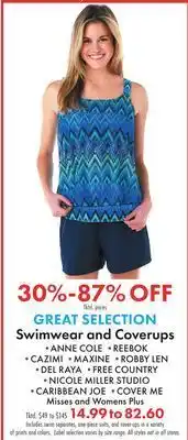 Boscov's Great selection swimwear and coverups offer