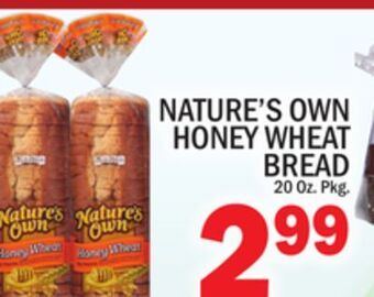 C Town Nature's own honey wheat bread offer