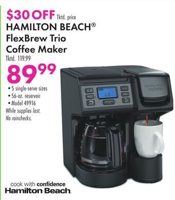 Boscov's Hamilton beach® flexbrew trio coffee maker offer