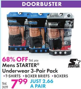 Boscov's Mens starter® underwear 3-pair pack offer