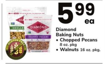ACME Diamond baking nuts chopped pecans 8 oz. pkg, walnuts 16 oz. pkg. offer